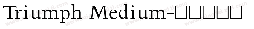 Triumph Medium字体转换